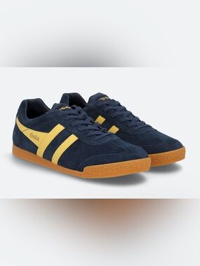 NWOB-Gola Classics Men's Harrier Suede Sneakers Navy/Pollen size 11